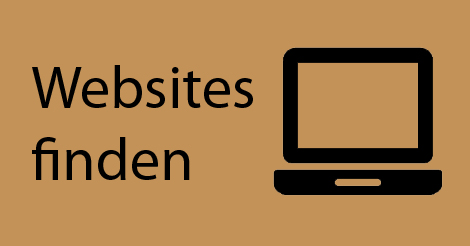 Bild eines Laptops mit Schriftzug "Websites finden"